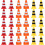 30 Unidades Mini Cones De Tráfego Plástico Para Crianças 10