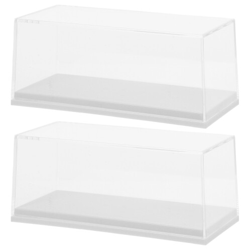 2Pcs Exibição Acrílico Transparente Para Carro 1:64