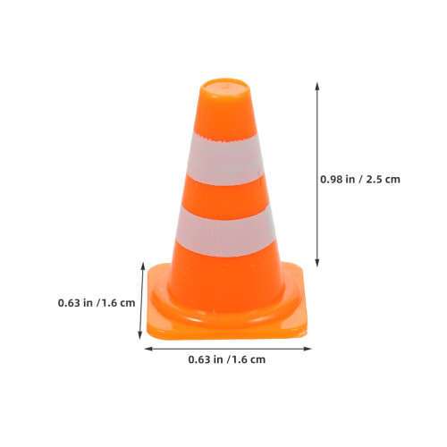 80 Unidades Mini Cones De Trânsito Plástico Para Simulação 1
