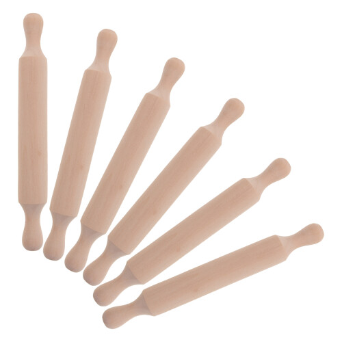 6Pcs Baking Rolling Mini Baking Rullstavar Barns Lekis Modell