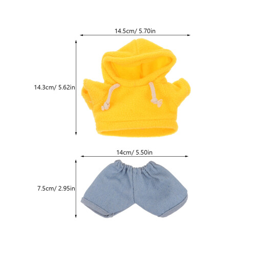 Conjunto De Roupa Para De Urso Com Moletom E Jeans 20cm 2