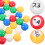 50 Unidades Bolas De Número Janela Coloridas 10