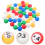 50 Unidades Bolas De Número Janela Coloridas 7