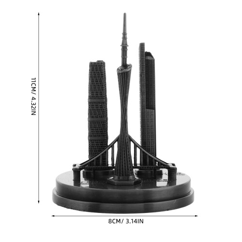 Miniatura Da Torre De Guangzhou Metal Chinês 1