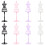 8 Unidades Mini Suporte Para Vestido De Cabide 4