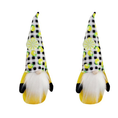 2Pcs Underbarlig Gnome Citron Design Plush 1