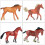 12Pcs Realistisk Hästmodell Barns Lek Lärospel Barns Present 9