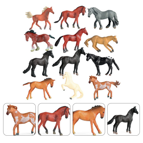12Pcs Realistisk Hästmodell Barns Lek Lärospel Barns Present 2
