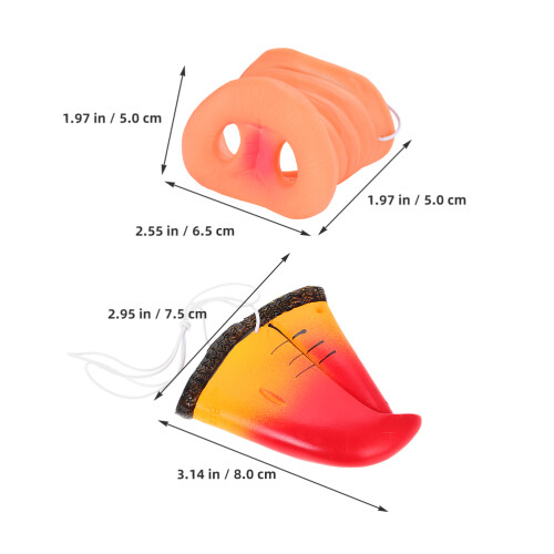 4Pcs Simulation Kostym Mask Svinstnute Papegojebet 2