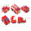 6Pcs Lillformat Barnbilspelgrejor Dragfunktion Minibilmodeller 7
