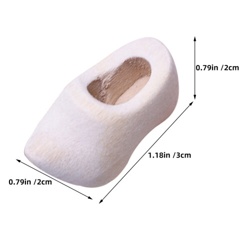 6Par Ljusgula Träskor Mini DIY Dekorativa Dockskåpsaccessoarer 1