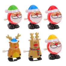 6Pcs Vindupp Leksak: Älglek - Mekanisk Julfigur - Vindupp Djurlek