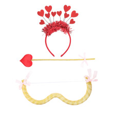 Set Cupid Båge Kostym Huvband Fotoaccessoar Valentinsdags