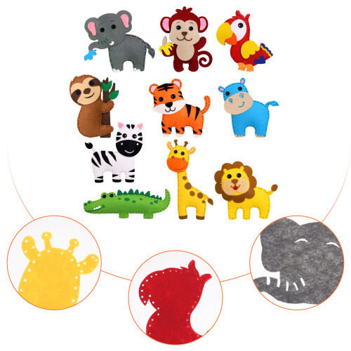 Conjunto De Kit Animais Da Selva 2