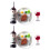 2 Conjuntos Miniatura Comida Vinho Acessório Decoração 2