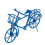 2St Blå Mini Modellcykel Leksak Fingertoffel För Dockhus 1