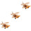 3Pcs Biplane Trämodell Helikopter Modellflygplan 7