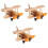 3Pcs Biplane Trämodell Helikopter Modellflygplan 5