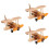3Pcs Biplane Trämodell Helikopter Modellflygplan 8