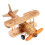 3Pcs Biplane Trämodell Helikopter Modellflygplan 2