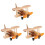 3Pcs Biplane Trämodell Helikopter Modellflygplan 4