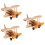 3Pcs Biplane Trämodell Helikopter Modellflygplan 9