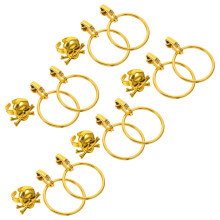 1 Set Pirat Fingerring Örhängen Dödskalle Design