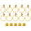 1 Set Pirat Fingerring Örhängen Dödskalle Design 8