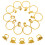 1 Set Pirat Fingerring Örhängen Dödskalle Design 2