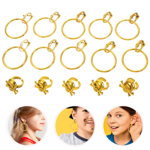 1 Set Pirat Fingerring Örhängen Dödskalle Design 2