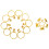 1 Set Pirat Fingerring Örhängen Dödskalle Design 6