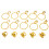 1 Set Pirat Fingerring Örhängen Dödskalle Design 9
