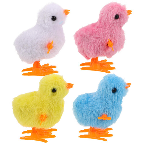 4Pcs Kycklingleksak Påsk Plüschat Vinds Hoppare