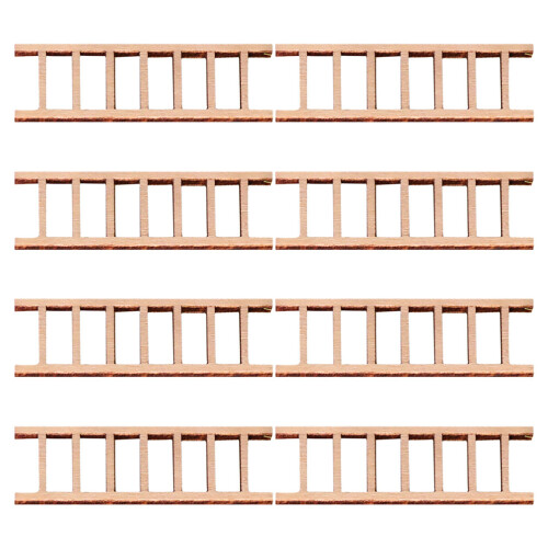 8Pcs Mini Trädgårdstrappa Modell Dockhusaccessoar Beige