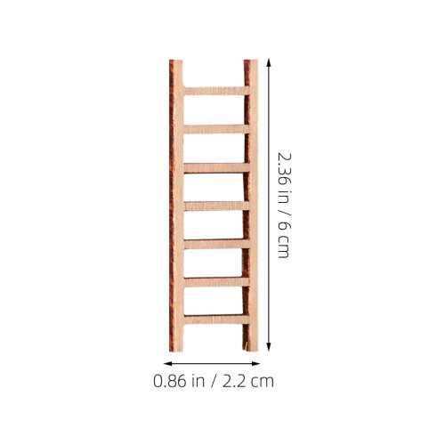 8Pcs Mini Trädgårdstrappa Modell Dockhusaccessoar Beige 1