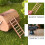 8Pcs Mini Trädgårdstrappa Modell Dockhusaccessoar Beige 8