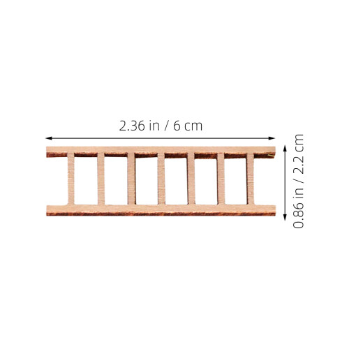 8Pcs Mini Trädgårdstrappa Modell Dockhusaccessoar Beige 2