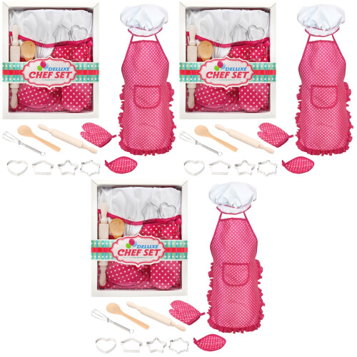 3 Set 11 Delar Barnlek Kök Leksak För (Rosa) 2