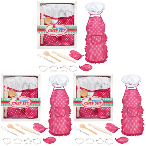 3 Set 11 Delar Barnlek Kök Leksak För (Rosa) 1
