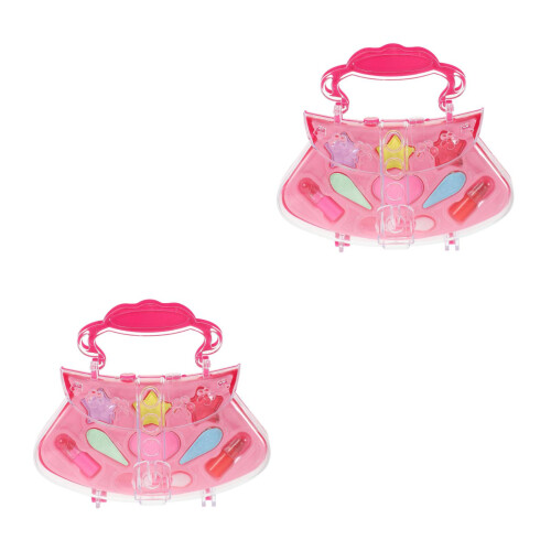 2 Delar Barnflickors Makeup Set, Simulerad Kosmetik (Rosa) 1