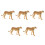 5Pcs Leopardefiguriner Plast Modell Barn Leksak 4