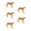 5Pcs Leopardefiguriner Plast Modell Barn Leksak 2