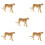 5Pcs Leopardefiguriner Plast Modell Barn Leksak 5