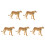 5Pcs Leopardefiguriner Plast Modell Barn Leksak 7