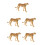 5Pcs Leopardefiguriner Plast Modell Barn Leksak 8