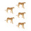 5Pcs Leopardefiguriner Plast Modell Barn Leksak 3