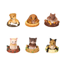 1Sats Mini Husdjursprydnad PVC Material Färgrik Pet Modell För Partyt