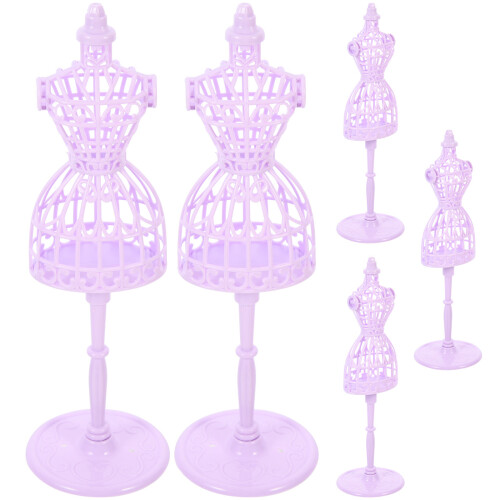 5Pcs Mini Klänning Stöd Mannekäng Klädselställ Dollkläder 2