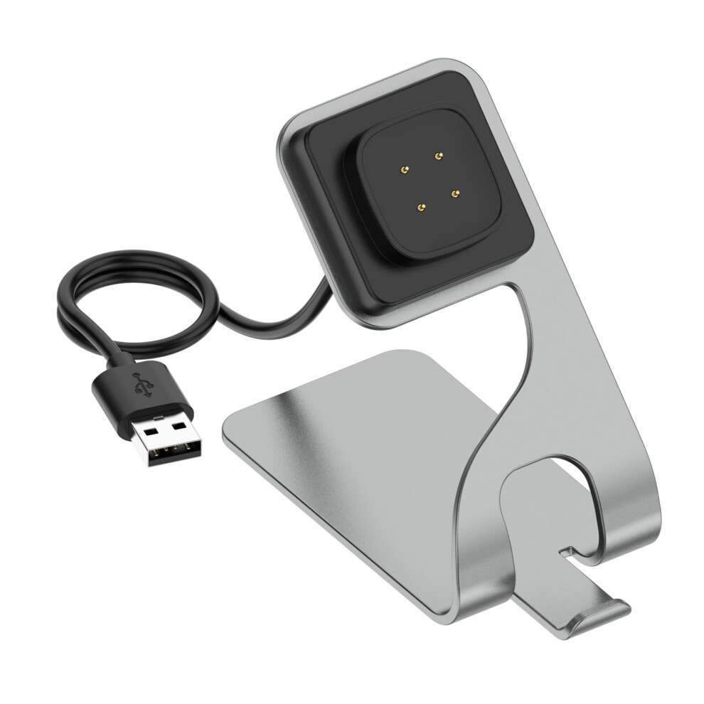 Smartwatch Secure Charging Stand Bracket For Watch 3 Vertical Charging Stand Power Adapter Metal Base Gray 9323874266633