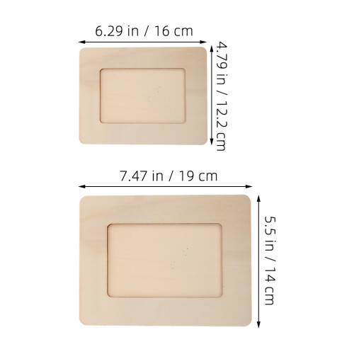 5Pcs Träbildramar För Barn – Träramer För Målning Och 2